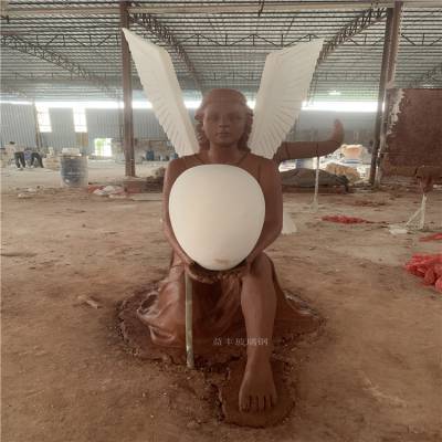 仿銅玻璃鋼雕塑 廣西樓盤裝飾的藝術(shù)瑰寶與天使人物塑造